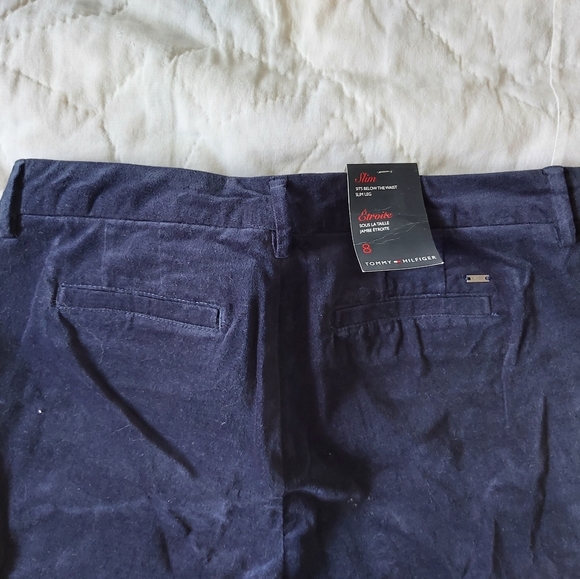 NWT Tommy Hilfiger Cropped Velvet Pants - Picture 2 of 6